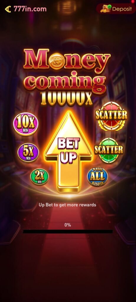 777in game mobile interface with smooth gameplay and mordern desing